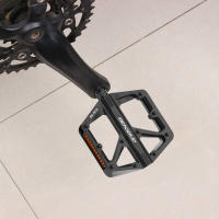 Pedales De Bicicleta Ultraligeros Con Doble Rodamiento Y Reflejante Para Montaña Y Carretera Plataforma Plana Para Ciclismo Nocturno - details 1