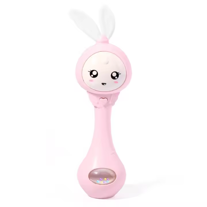 Juguetes Para Bebés 0 a 6 Meses Mordedor Educativo Para Niños Y Niñas Regalos Con Música Y Luz Forma De Animal Tamaño 6.5*21cm Material Plástico Cemento - 1