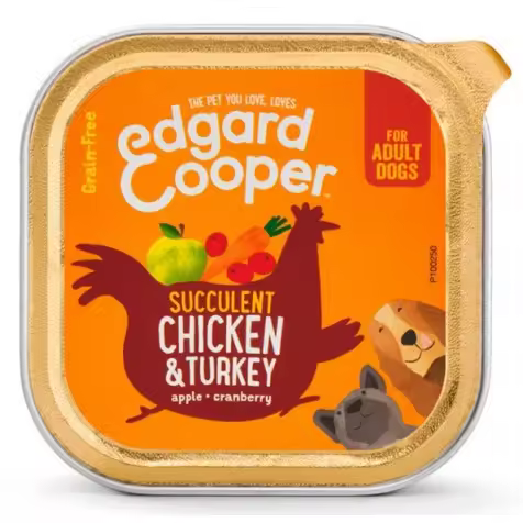 Edgard & Cooper Adult Grain Free Pollo Y Pavo Perro Tarrinas 11 X 150 Gr - 1