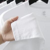 Camiseta Larga De Algodón Pesada 300g Para Hombres Y Mujeres Estilo Coreano Suéter Suelto Blanco Top Para Primavera Otoño - details 11
