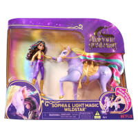 SPIN MASTER - Unicorn Academy, Sophia & Light Magic Wildstar con efectos de iluminación de arcoíris, 2 accesorios para montar, muñecas y juguetes de unicornio para niñas y niños de 4 años en adelante - details 3