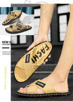Zapatillas De Lona Para Hombre Verano Sandalias Casuales De Tela Para Interiores Y Exteriores Antideslizantes Cómodas Para El Hogar Y Paseos - details 4