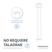 Ms - Barrera de Seguridad Autocierre de niños y Mascotas para Puertas y pasillos - - Máxima Polivalencia de 75 a 82 cm - Fácil de Instalar - details 7