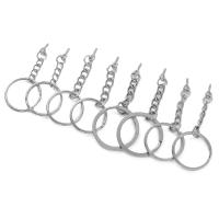 10pcs Anillos De Hierro Para Dough Twists Llavero Con Cadena Lanyard Y Un Solo Anillo Accesorios DIY De Metal Para Manualidades - details 8