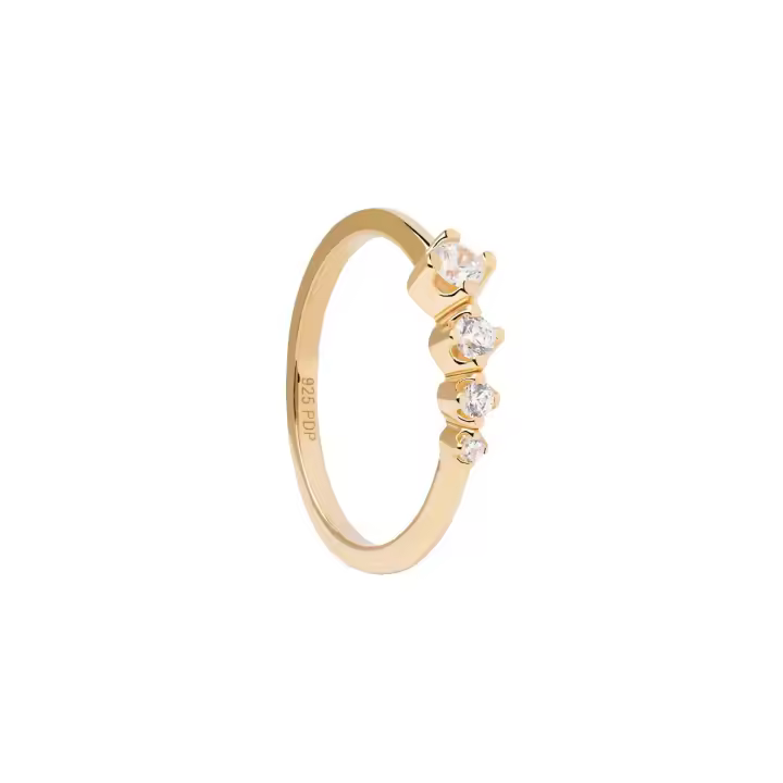 Anillo PDPaola Spark Dorado con Circonitas AN01-801-12 - 1