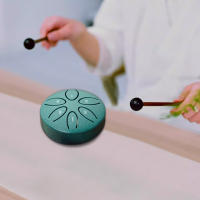 Steel Tongue Drum De 3 Pulgadas Con 6 Notas Instrumento De Percusión Balmy Drum Con Mallets Para Meditación Yoga Principiantes Profesionales Familia - details 12