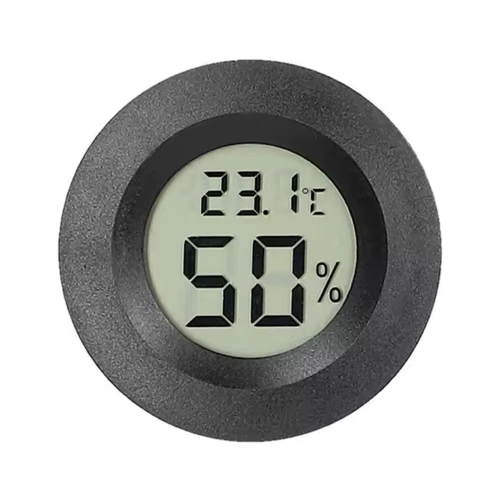 Mini Termómetro Redondo Electrónico LCD Para El Hogar Medidor De Temperatura Y Humedad Indor Herramientas De Mercancía - 1
