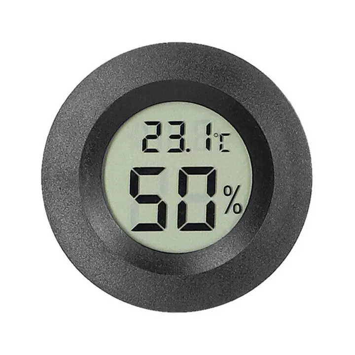 Mini Termómetro Redondo Electrónico LCD Para El Hogar Medidor De Temperatura Y Humedad Indor Herramientas De Mercancía - 1