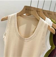 Camisola De Mujer 2025 Estilo Coreano Sólida Con Cuello Redondo Bajo Y Ribbed Basic Summmer Elasticado Slim Versátil - details 14