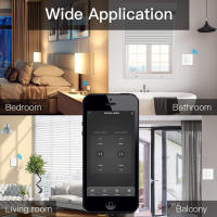 Interruptor Doble De Cortina Inteligente MOES Tuya Smart Life WiFi RF Para Rollos Con Motor Eléctrico Compatible Con Google Home Alexa - details 10