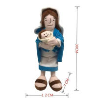 Muñeco De Peluche Jesús Y María 32cm Juguetes De Tela Suave Para Niños Y Niñas Regalos De Navidad Christian Plushies Unisex - details 4