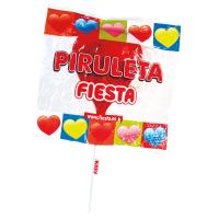 Mega Piruleta FIESTA - Estuche con 17 Piruletas de Cereza - Piruletas en Forma de Corazón Sabor Cereza - Contiene 17 unidades - details 0