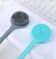 Cepillo De Baño De Silicona Doble Cara Con Mango Largo Limpieza Corporal Masaje Exfoliación Higiénica Ambientalmente Amigable - details 3