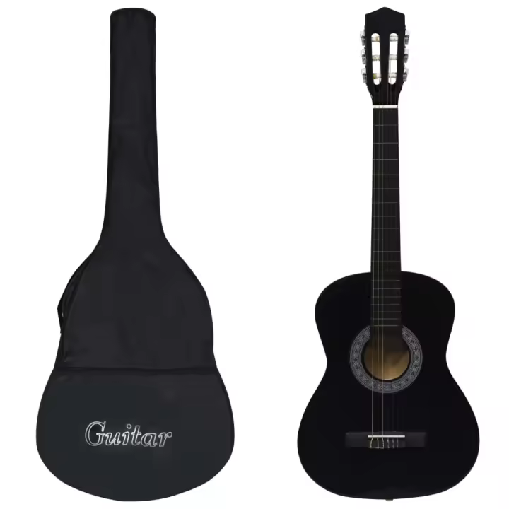 vidaXL Guitarra Clásica para Principiantes con Funda 3/4 36" Instrumento Bolsa Color Marrón oscuro,  Azul,  Negro y mas - 1