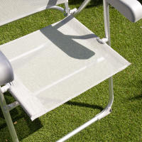 Silla plegable reclinable antivuelco Aktive, con cojín y reposabrazos, peso máx. 110kg, Material Textileno y aluminio, 44x55x101cm - details 5