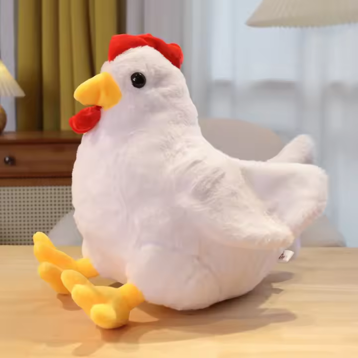 Muñeco De Peluche De Gallo Simulación Suave De 30/40CM Juguete Animal Ponedora Cojín Decorativo Divertido Regalo De Cumpleaños Para Todas Las Edades - 1