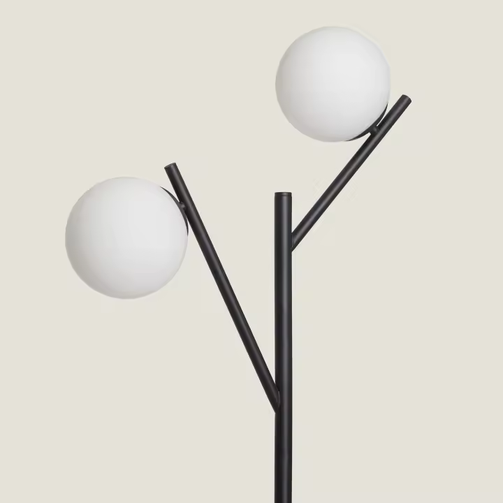 Ledkia Lámpara de Pie Metal y Cristal Balts - Diseño Único y Elegante para un Espacio Personalizado - 1