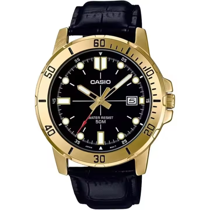 Reloj caballero CASIO analogico MTP-VD01GL-1E correa de piel - 1