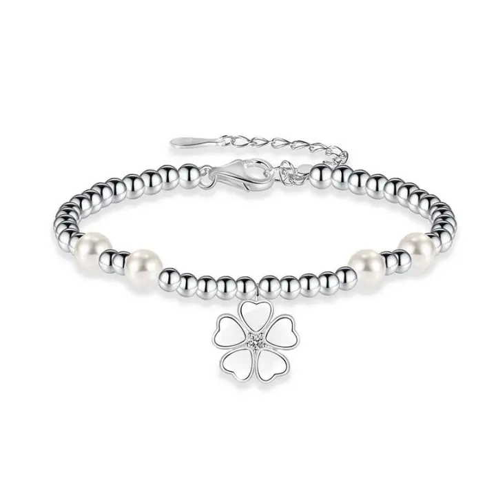 Pulsera Nomeolvides original de Plata Pura que no se decolora, pulsera de Flores de alta gama de Verano para Mujer - 1