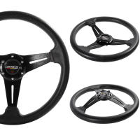 Volante De Simulación De Carreras 350mm/14 Pulgadas Universal De Aluminio Y Cuero PU Para Juegos De Carreras - details 6