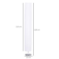 HOMCOM Lámpara de Pie Moderna para Dormitorio Comedor Salón (2 E27 Bombilla) Interruptor de y Bajo Consumo con Base de Acero Inoxidable 120 cm Blanco - details 2