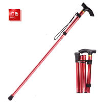 Bastón Telescópico De Aleación De Aluminio Para Caminar Y Acampar Batea De Hierro Plegable Para Ancianos Bastón De Apoyo - details 1