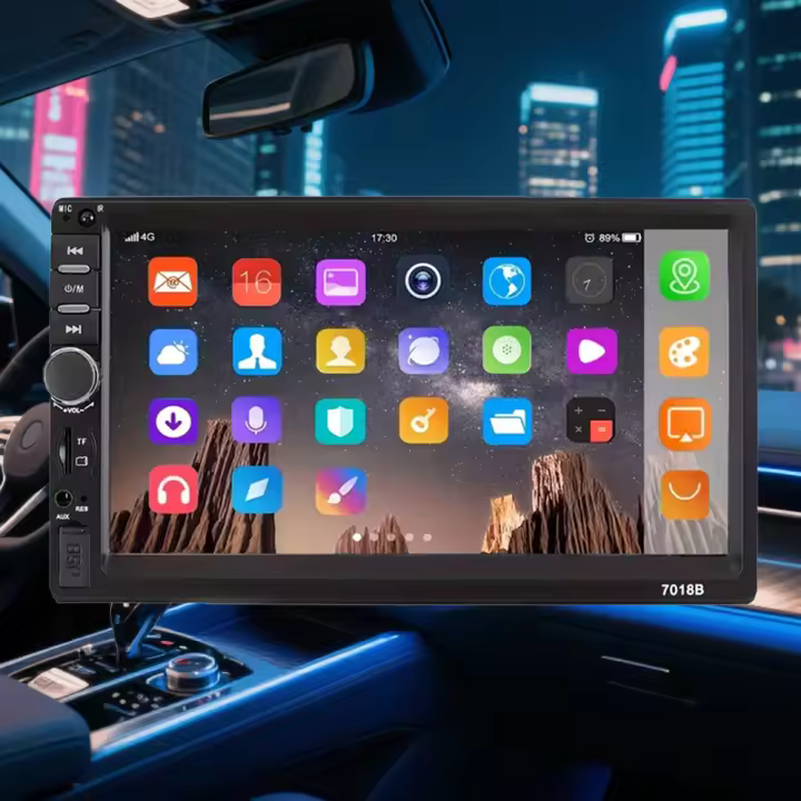 2Din Car Stereo Player - Pantalla LCD de 7 "260K Colores, CarPlay Inalámbrico, Reproducción Multimedia para Varios Vehículos - 1