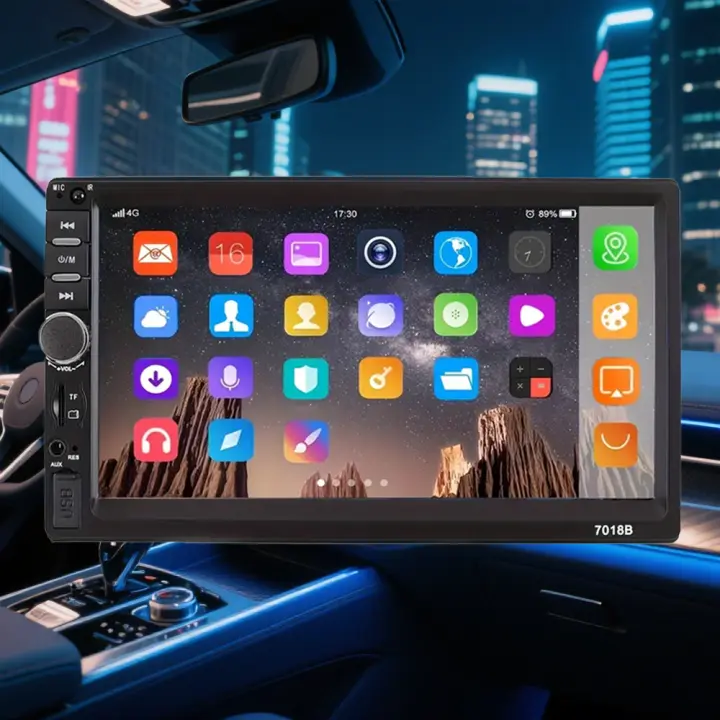 2Din Car Stereo Player - Pantalla LCD de 7 "260K Colores, CarPlay Inalámbrico, Reproducción Multimedia para Varios Vehículos - 1