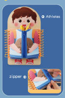 Tablero De Ocupaciones Montessori Para Niños Tablero De Juegos Educativos Tempranos De Madera Para Niños Pequeños Libros Sensory Práctica De Vestir Regalo - details 1