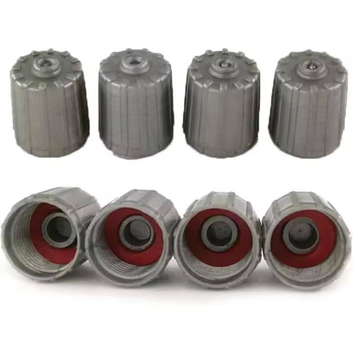 tapones de plástico gris para válvulas de neumáticos con junta tórica para SUV, motocicletas, camiones, bicicletas, cochecitos de bebé (stock en Reino Unido) - 1