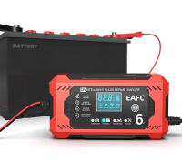 Cargador De Batería Para Coche 6A 12V Dispositivo De Recarga Inteligente Para Baterías De Plomo-Acido Con Pantalla LCD Para Coches Y Motocicletas - details 7