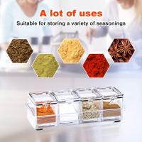 Juego De Contenedores Para Condimentos De Plástico PET Translúcido De Cuatro En Uno Con Cuchara Y Botella Para Uso Doméstico Y De Cocina - details 2