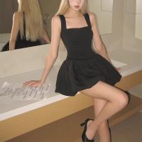 Vestido De Noche Corto Para Mujer 2024 Estilo Clásico Y Dulce Con Aros Y Cintura Cinco Dedos Vestido De Fiesta Para Cumpleaños Y Cinderella - details 4