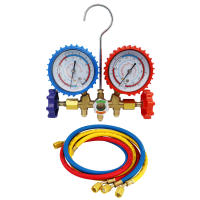 Medidor de Presión de Aire Acondicionado R134a con Manguera y Gancho Herramienta Diagnóstico 3 Way AC para Freon R12 R22 R404A R134a - details 10