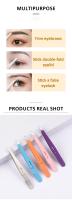Tijeras De Cejas De Acero Inoxidable De Alta Calidad Herramientas De Maquillaje Para El Bucle Colorido Pelaje Belleza Remoción De Cabello Fino Clips Slanted - details 4