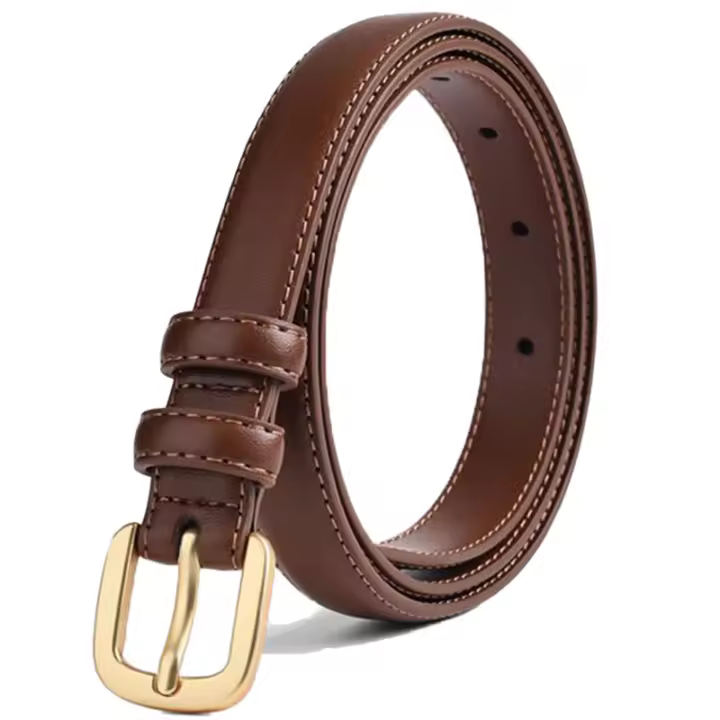 Cinturón De Moda Para Mujer Con Hebilla De Aleación Y Correa De Cuero PU Sencilla Y Versátil Para Cintura Alta Calidad - 1