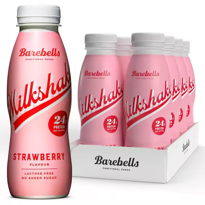 BAREBELLS - Protein Milkshake - Batido de Proteína - Sabor Fresa - 8u - 1