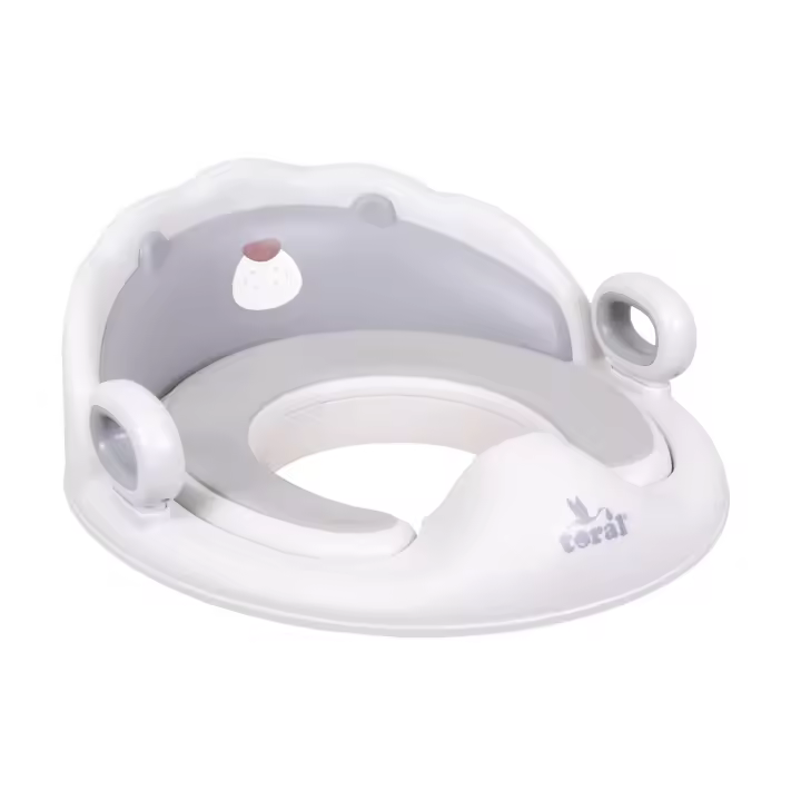 Toral Asiento Reductor con Asas para WC. Ayuda al aprendizaje de bebés y niños. Adaptador infantil portátil para váter MundiBebé +18 meses. Modelo Confort Osito - 1