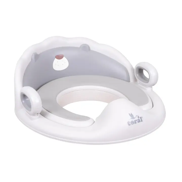 Toral Asiento Reductor con Asas para WC. Ayuda al aprendizaje de bebés y niños. Adaptador infantil portátil para váter MundiBebé +18 meses. Modelo Confort Osito - 1