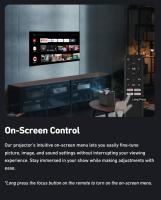 ETOE D2 Pro Proyector, 200 ANSI, Android TV 10, 1080P nativo, 2 altavoces estéreo de 3 W y sonido extensible, corrección trapezoidal de 4 puntos + 4 direcciones y zoom, a prueba de polvo - details 10