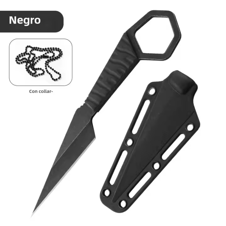 Cuchillo De Cuello Mini Halter De Alta Calidad Resistente a La Corrosión Cuchillo Táctico Portátil Para Exteriores Con Funda Amazon Nuevo - 1