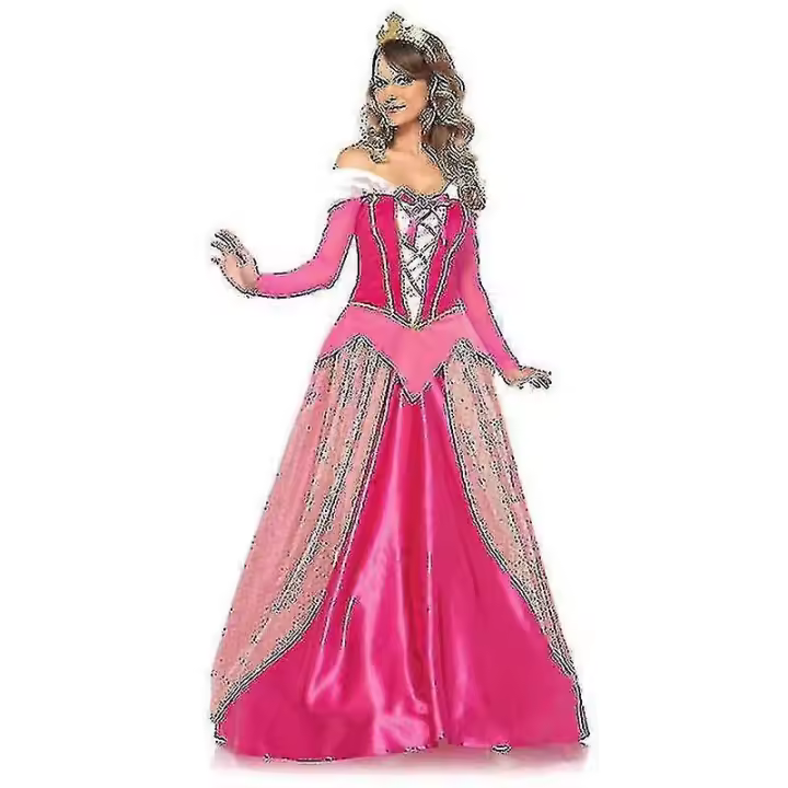 Adult Aurora Princess Dress Costume Womens Halloween Cosplay Gown - 1