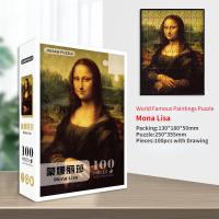 MaxRenard Rompecabezas De 100 Piezas Da Vinci Mona Lisa 25*35.5cm Juguete De Arte Pintura Papel Regalo Para Jóvenes Unisex - details 0
