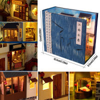 Kit De Puzzle 3D De Madera Librería DIY Estante De Libros Miniatura Casa De Muñecas Modelo De Construcción Para Decoración Del Hogar - details 12
