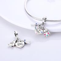 Colgante De Serie Trabajo Y Carrera En Color Plata Para Pulsera Pandora DIY Joyería Para Mujer Zirconia Metálica De Plata - details 12