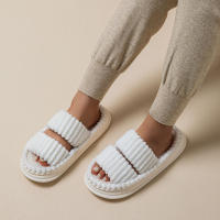 Zapatillas De Plataforma Casual Para Mujer Zapatos Elegantes De Diseñador Para El Hogar Zapatos Planos De Moda Populares Para Niñas Tamaño Grande Abierto Al Aire Interior - details 0