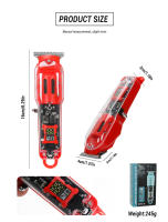 Cortador De Pelo Recargable T9 Para Hombres Y Adultos Con Corte Fino De 0.5mm a 5mm Máquina De Cortar Pelo Sin Cable Con 3-4 Piezas De Nozzles - details 13