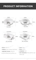 Lámpara De Tubo De Yeso Integrado GU10 LED Antirreflejo Sin Marco Para Iluminación De Techo Sala De Estar Dormitorio Pasillo - details 10