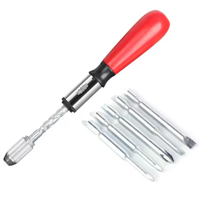 Juego De Destornilladores De 6 En 1 Con Mecha Multifuncional Herramientas Desechables De Acero De Aluminio Con Mango - 1