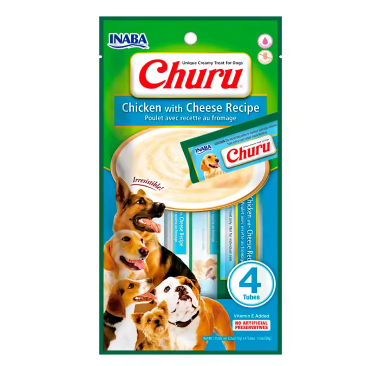 Inaba Churu DOG Receta de Pollo y Queso - Snacks para Perros - Chuches para Perros - 1